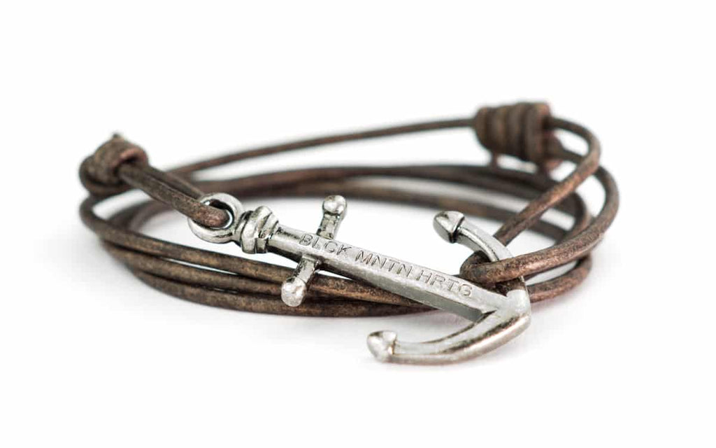 Anker Armband MAGELLAN Leder - Black Mountain Heritage